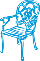 Slim Blue Chair