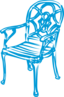 Slim Blue Chair