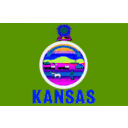 download Flag Of Kansas clipart image with 180 hue color