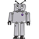 download Cartoon Robot clipart image with 180 hue color
