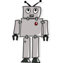 download Cartoon Robot clipart image with 270 hue color