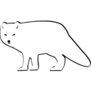 download Arctic Fox clipart image with 180 hue color