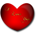 download Heart I Love You clipart image with 0 hue color