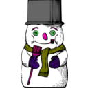 download Snowman clipart image with 270 hue color