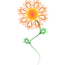 download Sunny Crazy Flower clipart image with 0 hue color