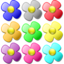 download Game Marbles Flowers clipart image with 0 hue color