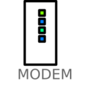 download Modem Labelled clipart image with 90 hue color