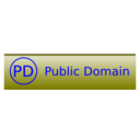 download Public Domain Badge clipart image with 180 hue color