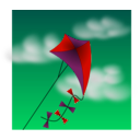 download Kite clipart image with 315 hue color