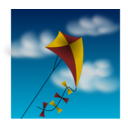 download Kite clipart image with 0 hue color