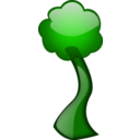 download Glossy Tree 2 clipart image with 90 hue color