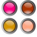 download Round Buttons 1 clipart image with 90 hue color