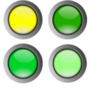 download Round Buttons 1 clipart image with 180 hue color