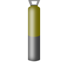 download Gas Cylinder Grey And Dark Green High Pressure For Argon clipart image with 315 hue color