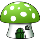download Mushroom House clipart image with 90 hue color