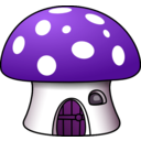 download Mushroom House clipart image with 270 hue color