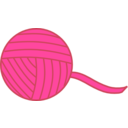 download Pink Ball Of Yarn clipart image with 0 hue color