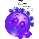 download Sleeping Girl Smiley Emoticon clipart image with 225 hue color