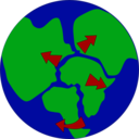 Earth With Continents Breaking Up