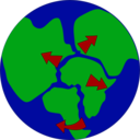 download Earth With Continents Breaking Up clipart image with 0 hue color