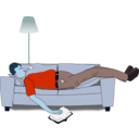 download Sleeping clipart image with 180 hue color