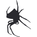 download Spider Silhouette clipart image with 225 hue color