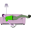 download Sleeping clipart image with 270 hue color