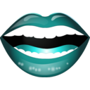 download Laughing Mouth Smiley Emoticon clipart image with 180 hue color