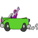 download Driving A Car clipart image with 270 hue color