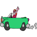 download Driving A Car clipart image with 315 hue color