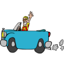 download Driving A Car clipart image with 0 hue color