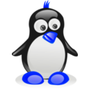 download Tux clipart image with 180 hue color