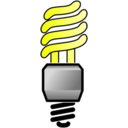 download Energy Saver Lightbulb On clipart image with 0 hue color
