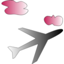 download Plane Icon clipart image with 135 hue color
