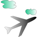 download Plane Icon clipart image with 315 hue color