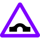 download Roadsign Humpback clipart image with 270 hue color