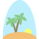 download Island Scene clipart image with 0 hue color