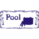 download Pool Sign clipart image with 45 hue color