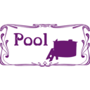 download Pool Sign clipart image with 90 hue color