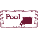 download Pool Sign clipart image with 135 hue color