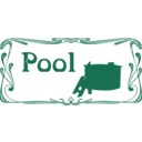 download Pool Sign clipart image with 315 hue color