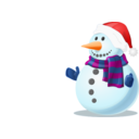 download Snowman Shaded clipart image with 0 hue color