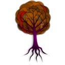 download Simple Tree 2 clipart image with 270 hue color