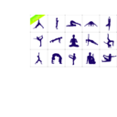 download Yoga Siluete Set clipart image with 45 hue color