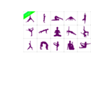 download Yoga Siluete Set clipart image with 90 hue color