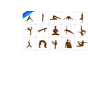 download Yoga Siluete Set clipart image with 180 hue color