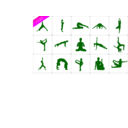 download Yoga Siluete Set clipart image with 270 hue color