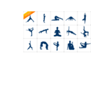 download Yoga Siluete Set clipart image with 0 hue color