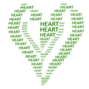 download Heart Figure Done By Words clipart image with 90 hue color