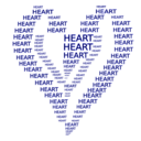 download Heart Figure Done By Words clipart image with 225 hue color